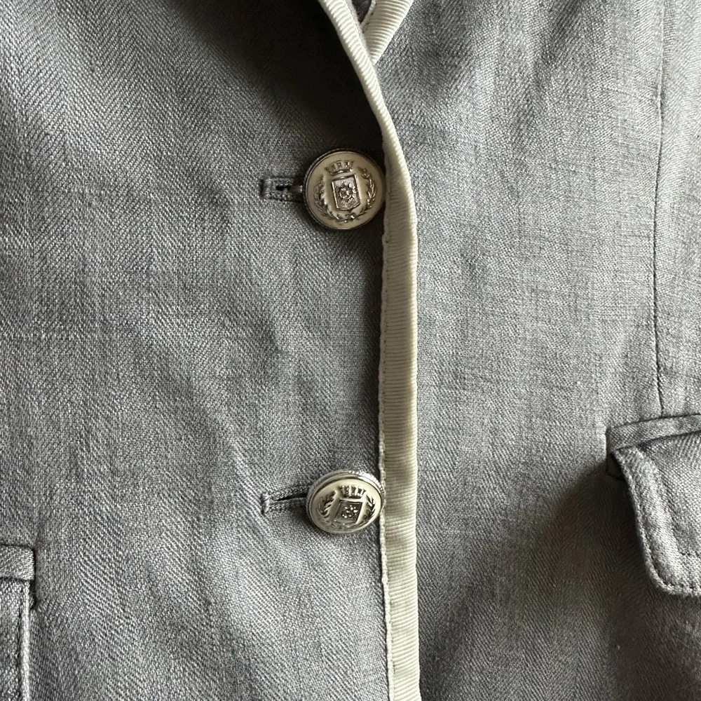 J Crew linen schoolboy jacket